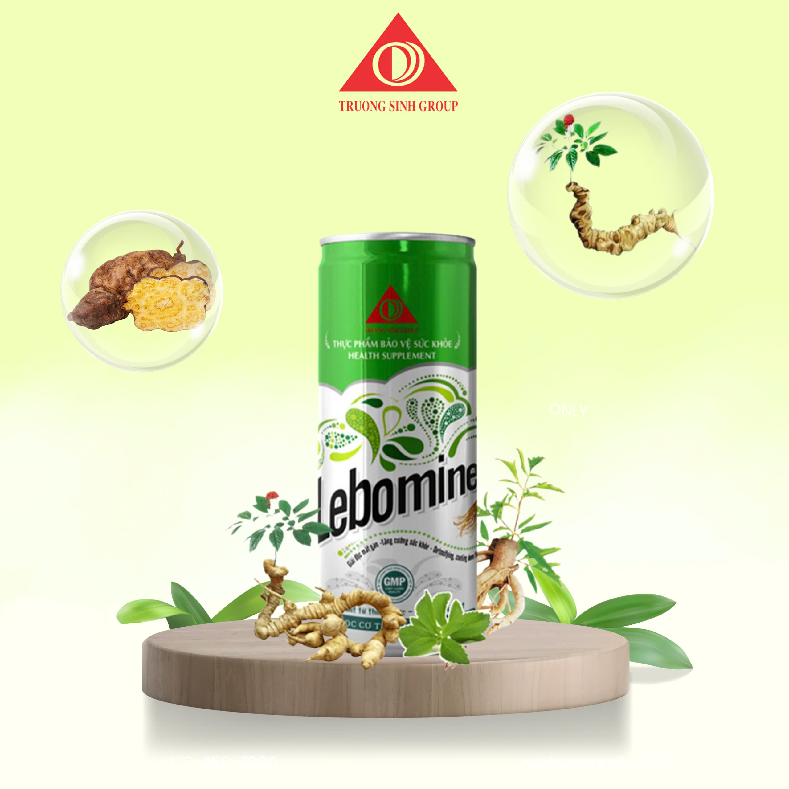 Nước uống Lebomine giải độc mát gan (Thùng 24 lon)