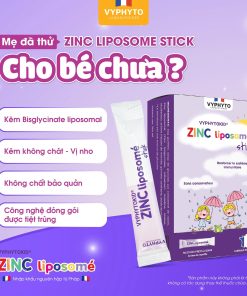 Thực phẩm bảo vệ sức khỏe VYPHYTOKID ZINC liposomé stick hỗ trợ bổ sung kẽm (hộp 14 gói)
