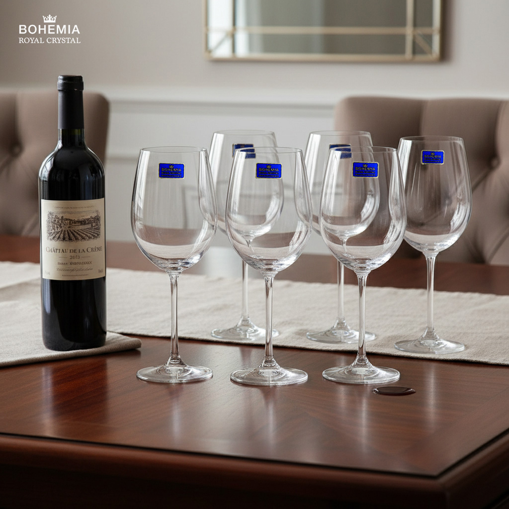 Ly rượu vang pha lê 390ml Bohemia Crystal set 6 ly – Model: GASTRO 390 ml