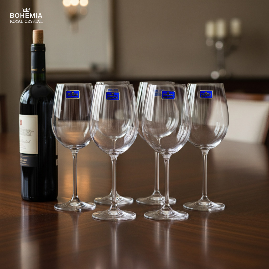 Ly rượu vang pha lê 390ml Bohemia Crystal set 6 ly – Model: GASTRO 390 ml