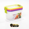 Set 3 Hộp đựng thực phẩm kháng khuẩn 550ml Sanaliving cao cấp OMADA – Model : S2312CA