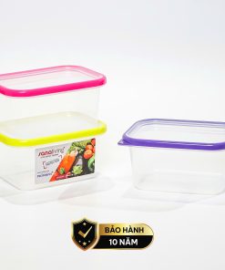Set 3 Hộp đựng thực phẩm kháng khuẩn 550ml Sanaliving cao cấp OMADA – Model : S2312CA
