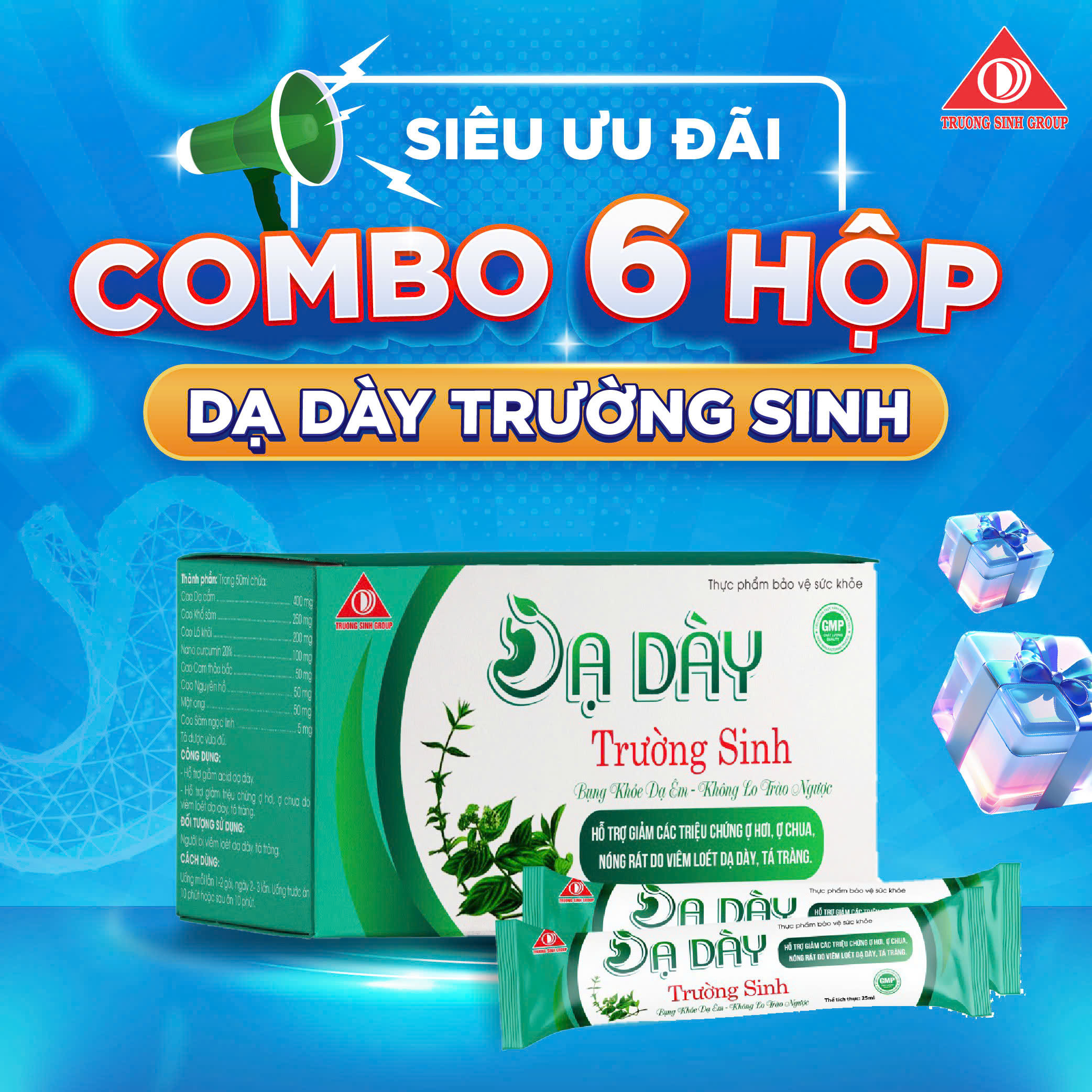 Combo 6 hộp dạ dày Trường Sinh