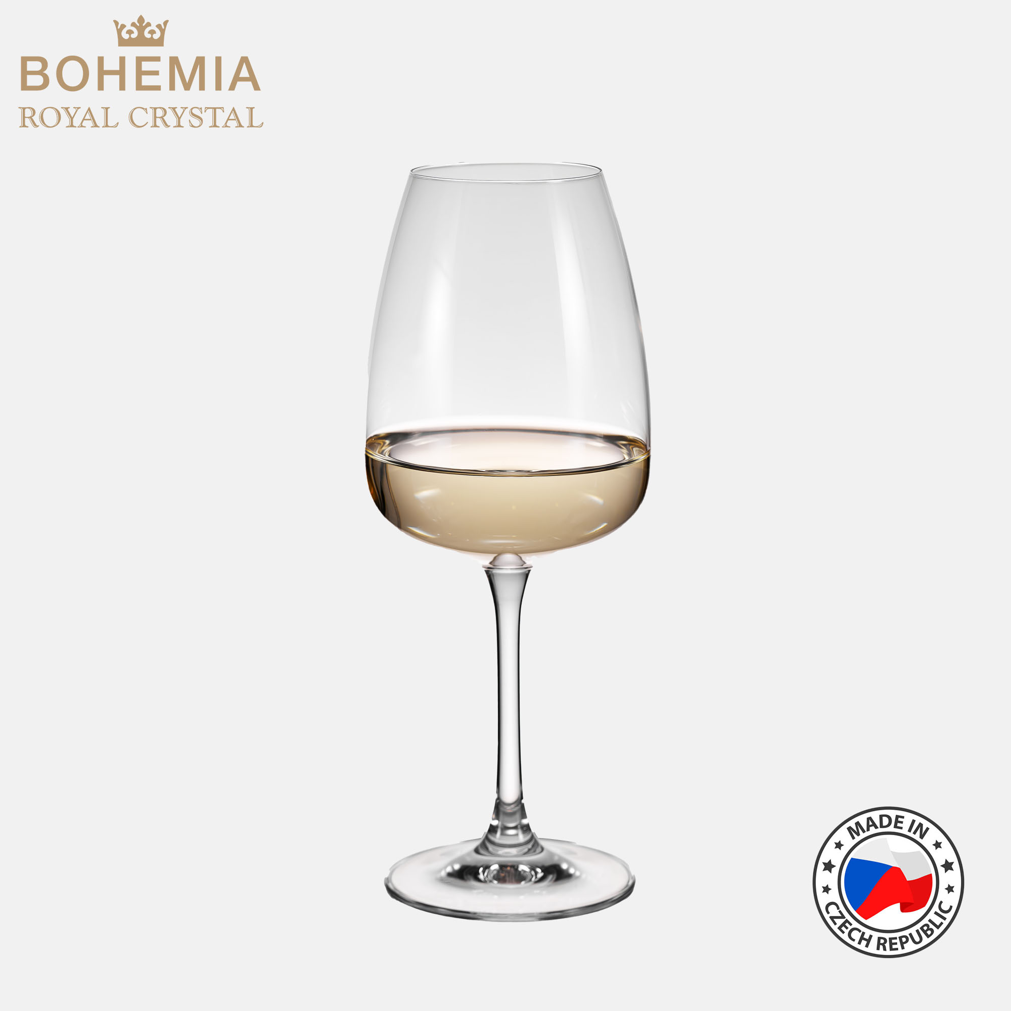 Ly Vang pha lê 480ml Bohemia Royal Crystal Set 6 ly – MODEL: Fascino 480ml