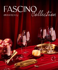 Ly Vang pha lê 480ml Bohemia Royal Crystal Set 6 ly – MODEL: Fascino 480ml