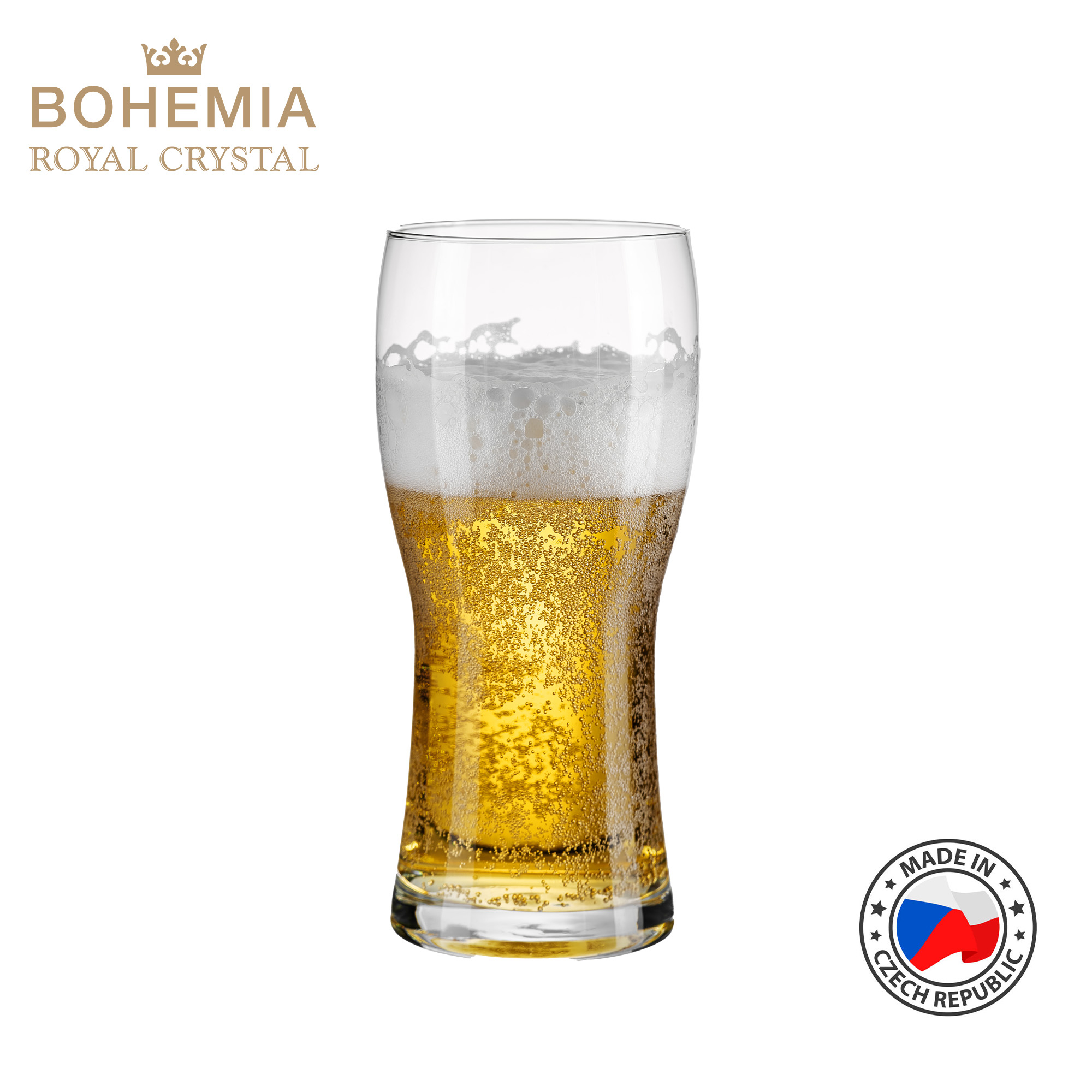 Cốc uống bia pha lê 500ml Bohemia Royal Crystal Set 6 ly – MODEL: Beercraft Praha 500ml