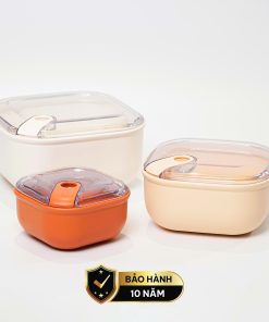 Set 3 hộp đựng thực phẩm (425-1000-2000ml) nhựa nguyên sinh pull box cao cấp OMADA – Model: M6753CA1