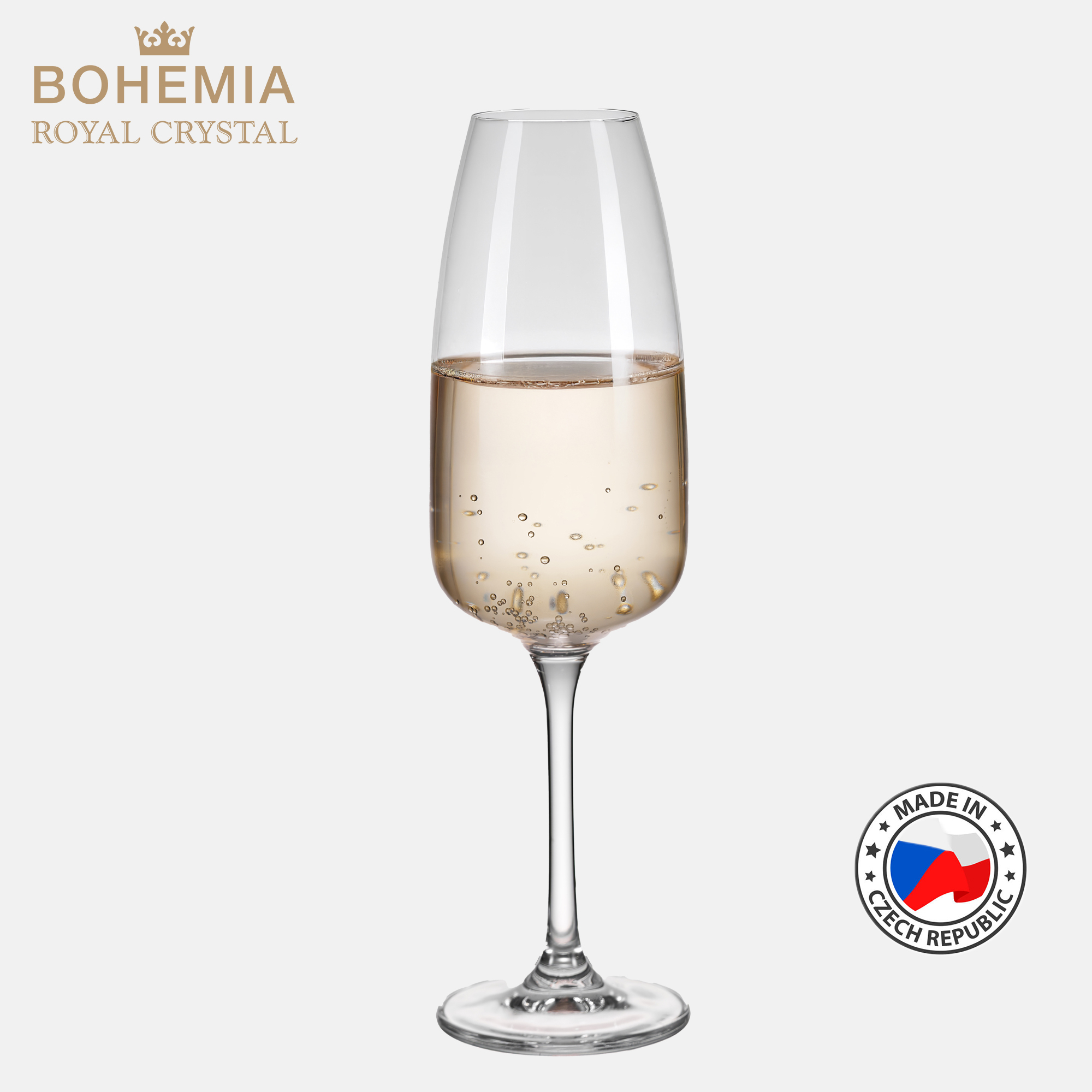 Ly uống sâm panh pha lê 290ml Bohemia Royal Set 6 ly – MODEL: Crystal Fascino 290ml