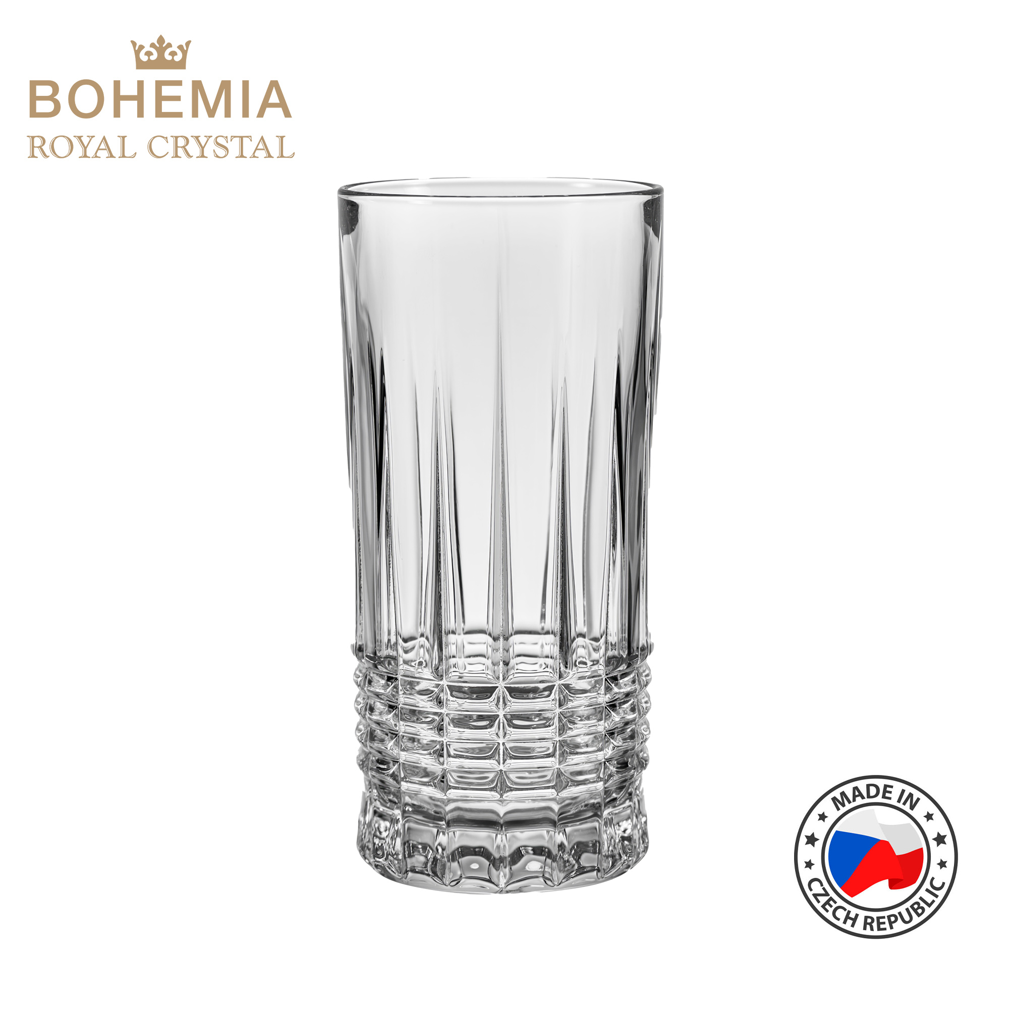 Cốc uống nước cao pha lê 330ml Bohemia Royal Crystal Set 6 ly – MODEL: Pina 330ml