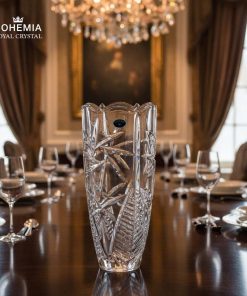 Bình hoa pha lê 89002 dáng bầu Bohemia Royal Crystal – Model: PINWHEEL 300mm