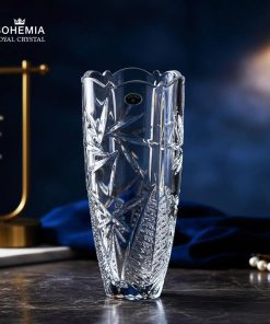 Bình hoa pha lê 89002 dáng bầu Bohemia Royal Crystal – Model: PINWHEEL 300mm