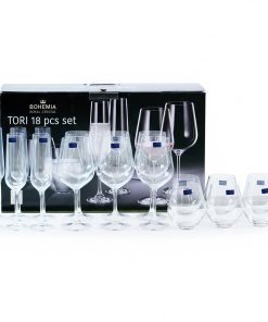 Bộ 18 ly pha lê TORI SET Bohemia Royal Crystal – Model: TORI SET 18pc