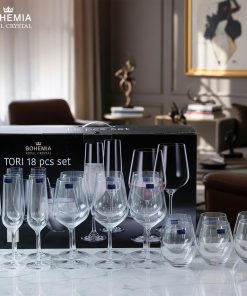 Bộ 18 ly pha lê TORI SET Bohemia Royal Crystal – Model: TORI SET 18pc