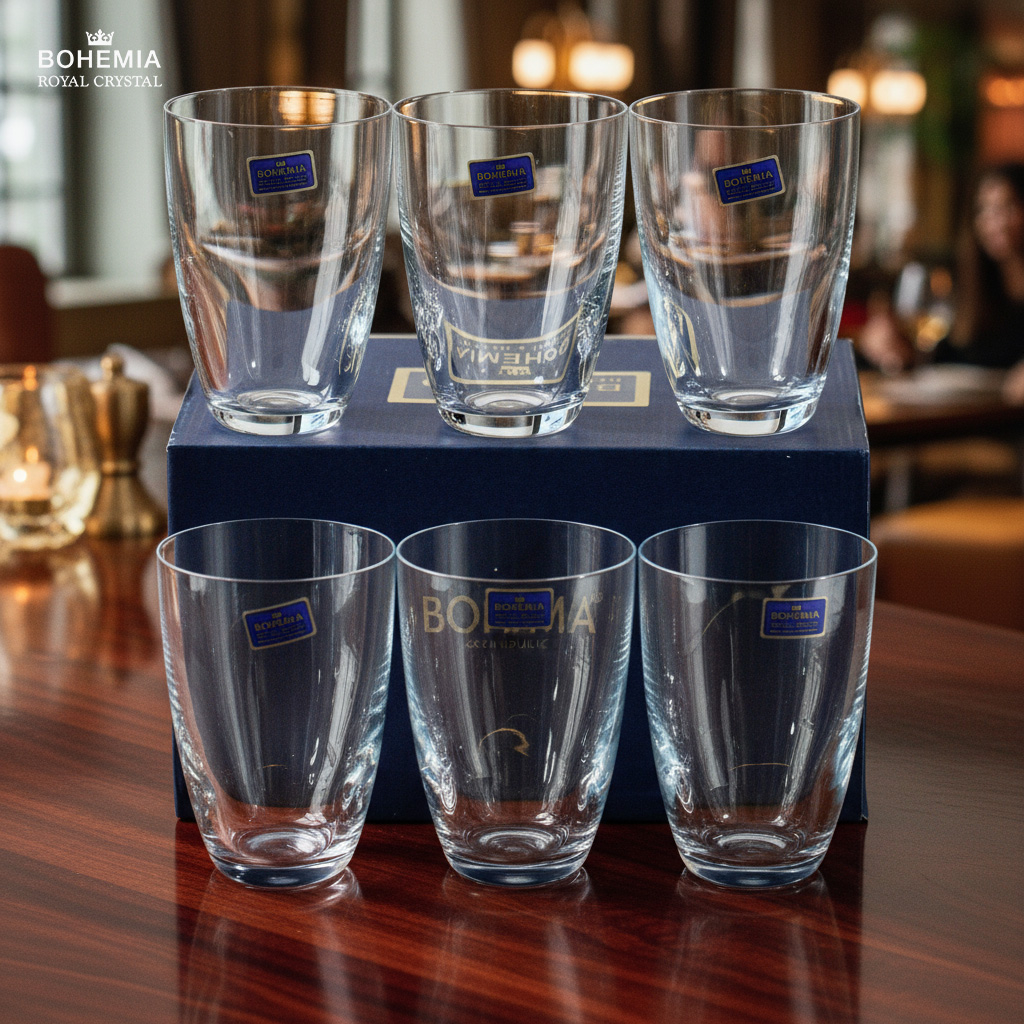 Ly uống nước pha lê 330ml Bohemia Royal Crystal set 6 ly- Model: Tumbler 330ml