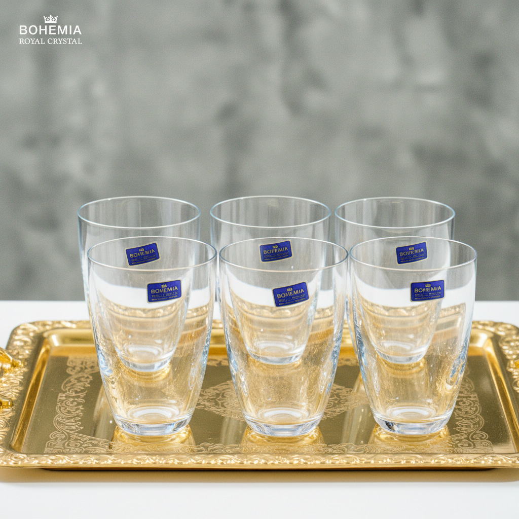 Ly uống nước pha lê 330ml Bohemia Royal Crystal set 6 ly- Model: Tumbler 330ml