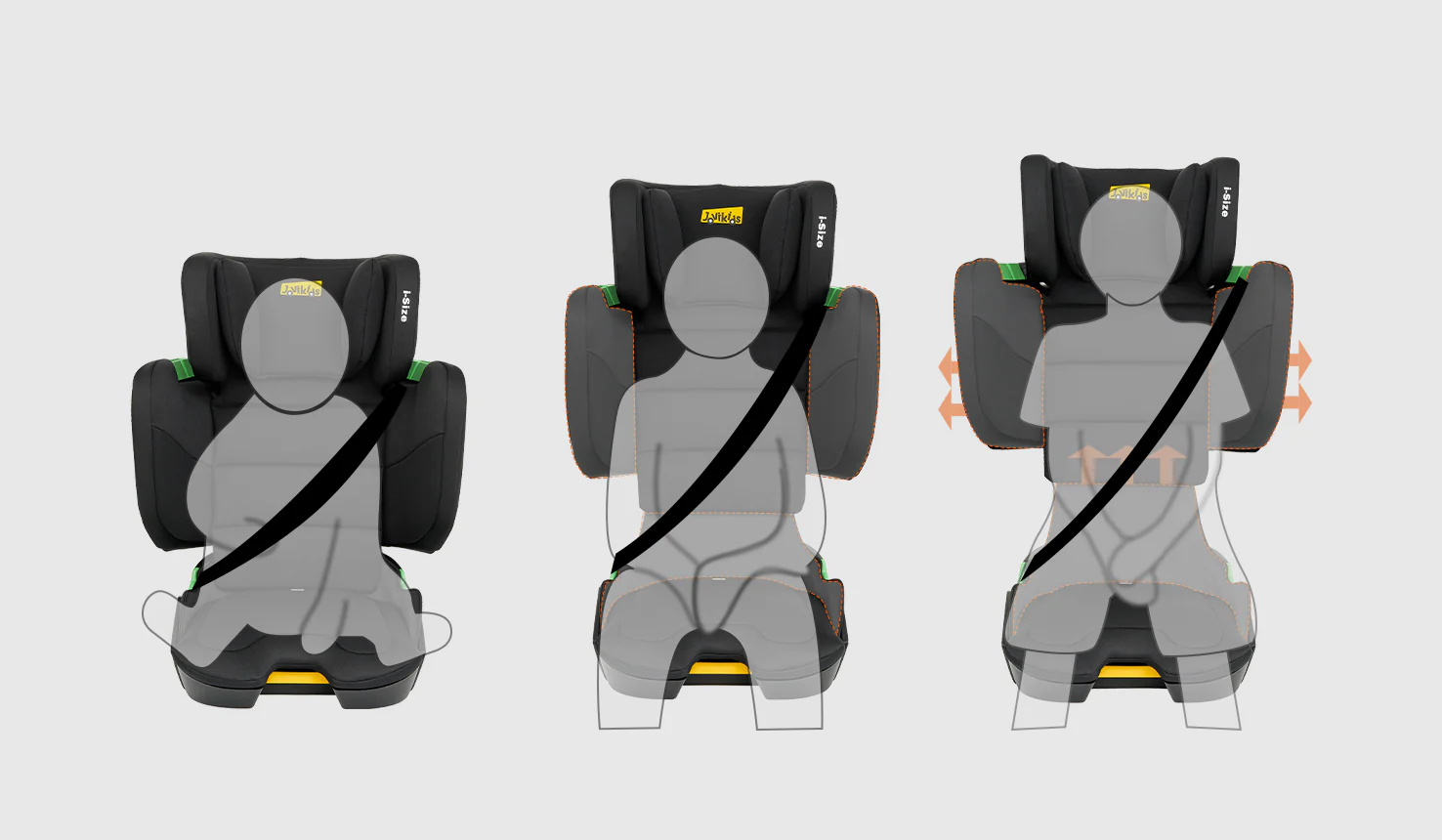 Ghế nâng chiều cao, lưng cao di động Jovikids Rober i-Size 100-150cm