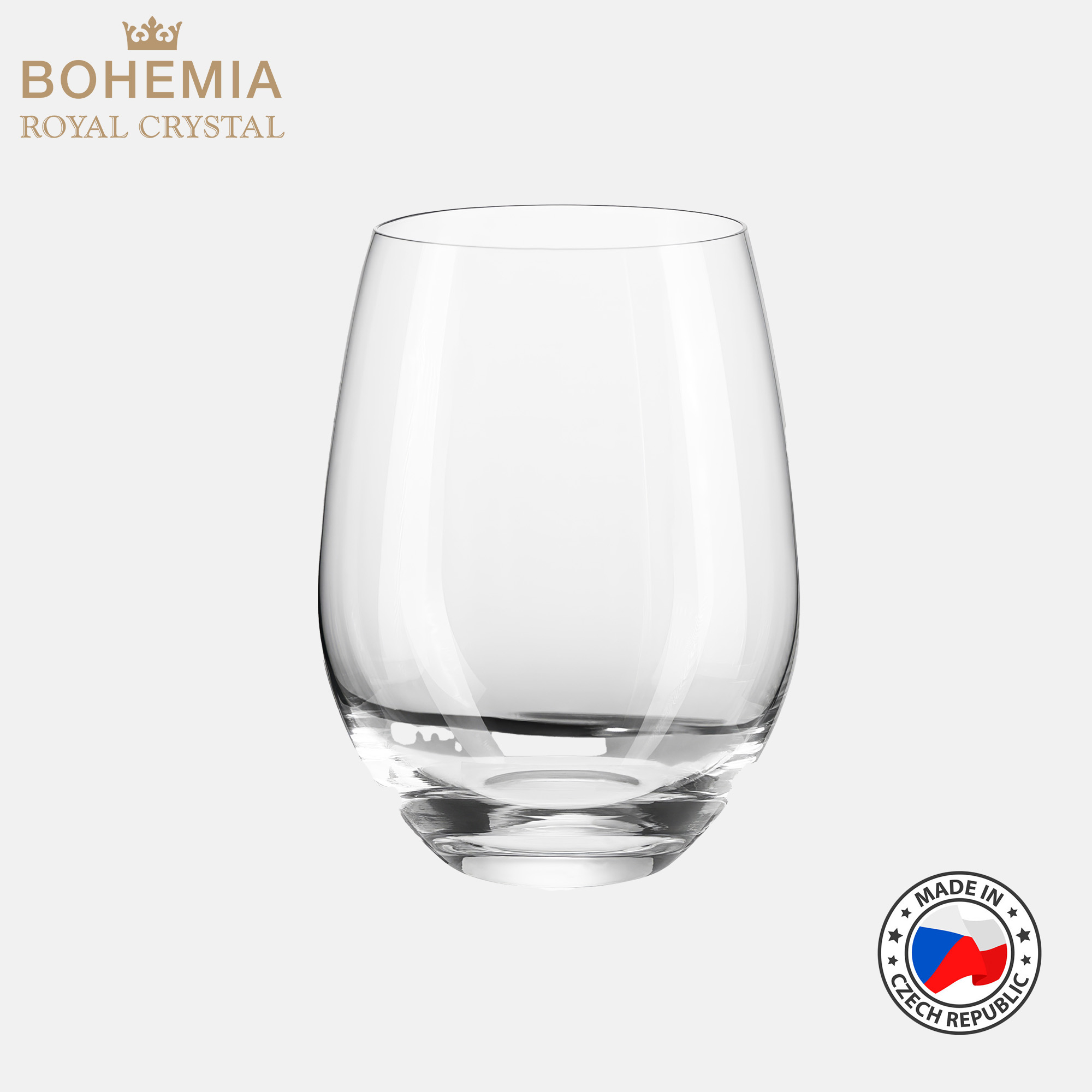 Cốc uống nước pha lê 560ml Bohemia Royal Crystal Set 6 ly – MODEL: Cristallin 560ml