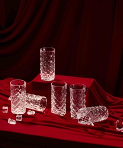 Cốc uống nước cao uống hoa quả pha lê 330ml Bohemia Royal Crystal Set 6 ly – MODEL: Tiny 330ml