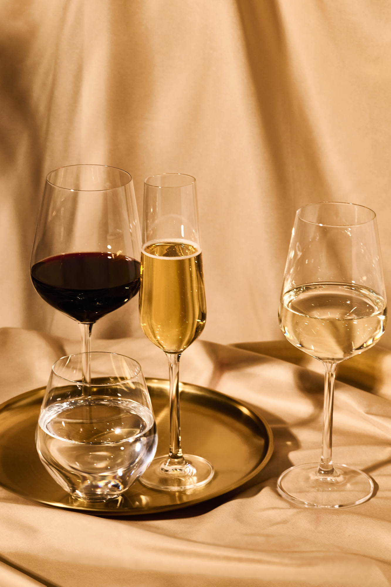 Bộ 16 ly pha lê GLOBO 4×4 (sâm panh/vang đỏ/ vang trắng/ uống nước)