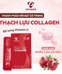 Thực phẩm bổ sung Thạch lựu Collagen – Hộp 10 gói