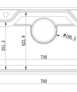 Chậu rửa bát 1 hố cao cấp inox 304 Emberton EB WSS7648
