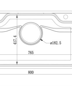 Chậu rửa bát 1 hố cao cấp inox 304 Emberton EB WSS8048 – 80cm
