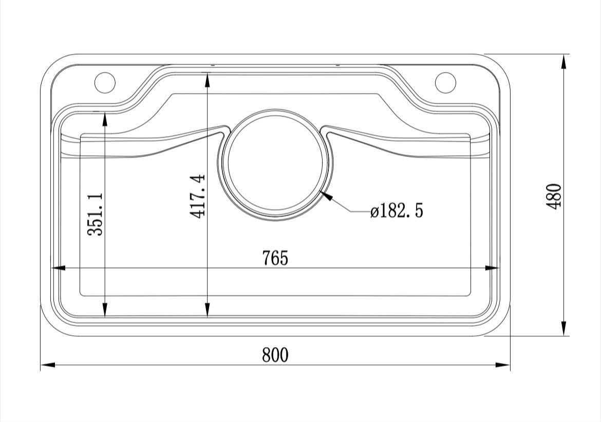 Chậu rửa bát 1 hố cao cấp inox 304 Emberton EB WSS8048 – 80cm