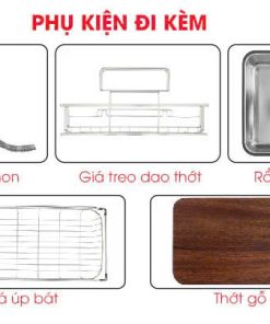 Chậu rửa bát 1 hố cao cấp inox 304 Emberton EB WSS8048 – 80cm