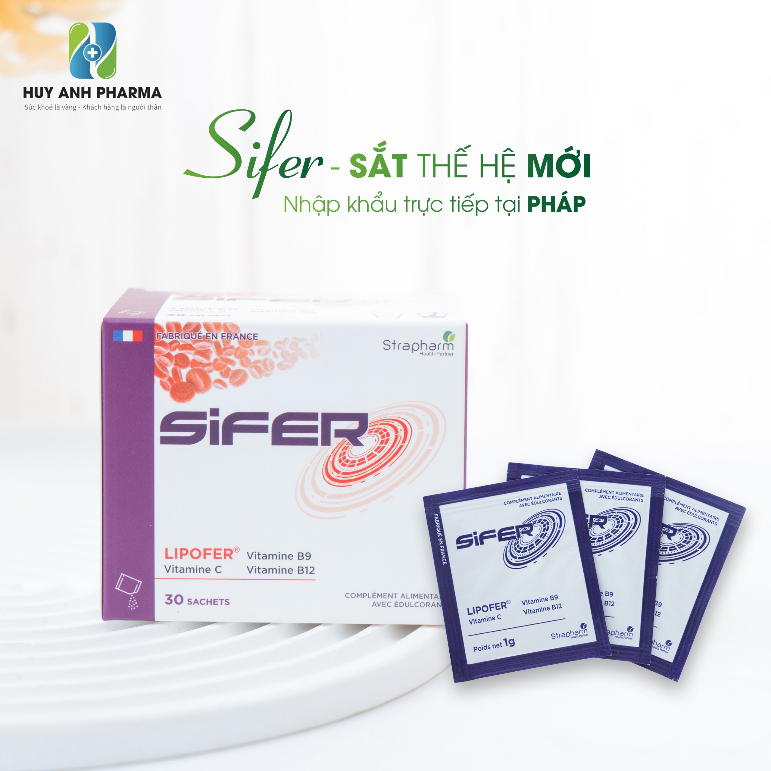 Thực phẩm bảo vệ sức khỏe bổ sung sắt SIFER (Hộp 30 gói)