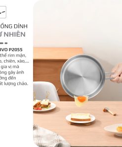 CHẢO INOX OLIVO P2055 Kèm nắp