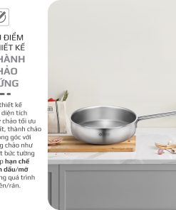 CHẢO INOX OLIVO P2055 Kèm nắp