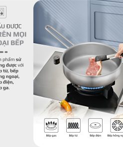 CHẢO INOX OLIVO P2055 Kèm nắp