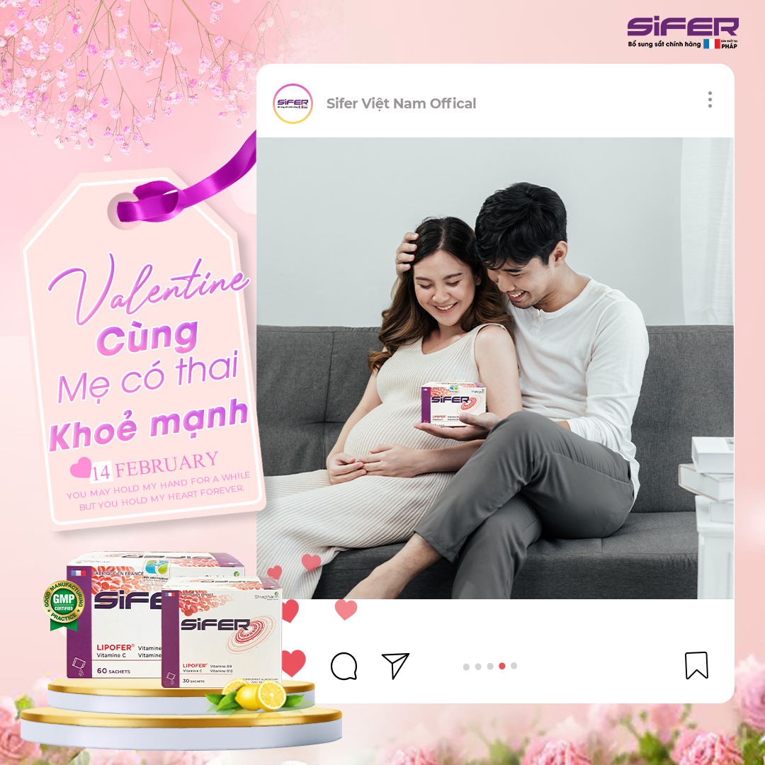 Thực phẩm bảo vệ sức khỏe bổ sung sắt SIFER (Hộp 30 gói)