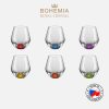 Cốc uống nước pha lê 500ml Bohemia Royal Crystal Set 6 ly – MODEL: Tori colour elevated bottom 500ml