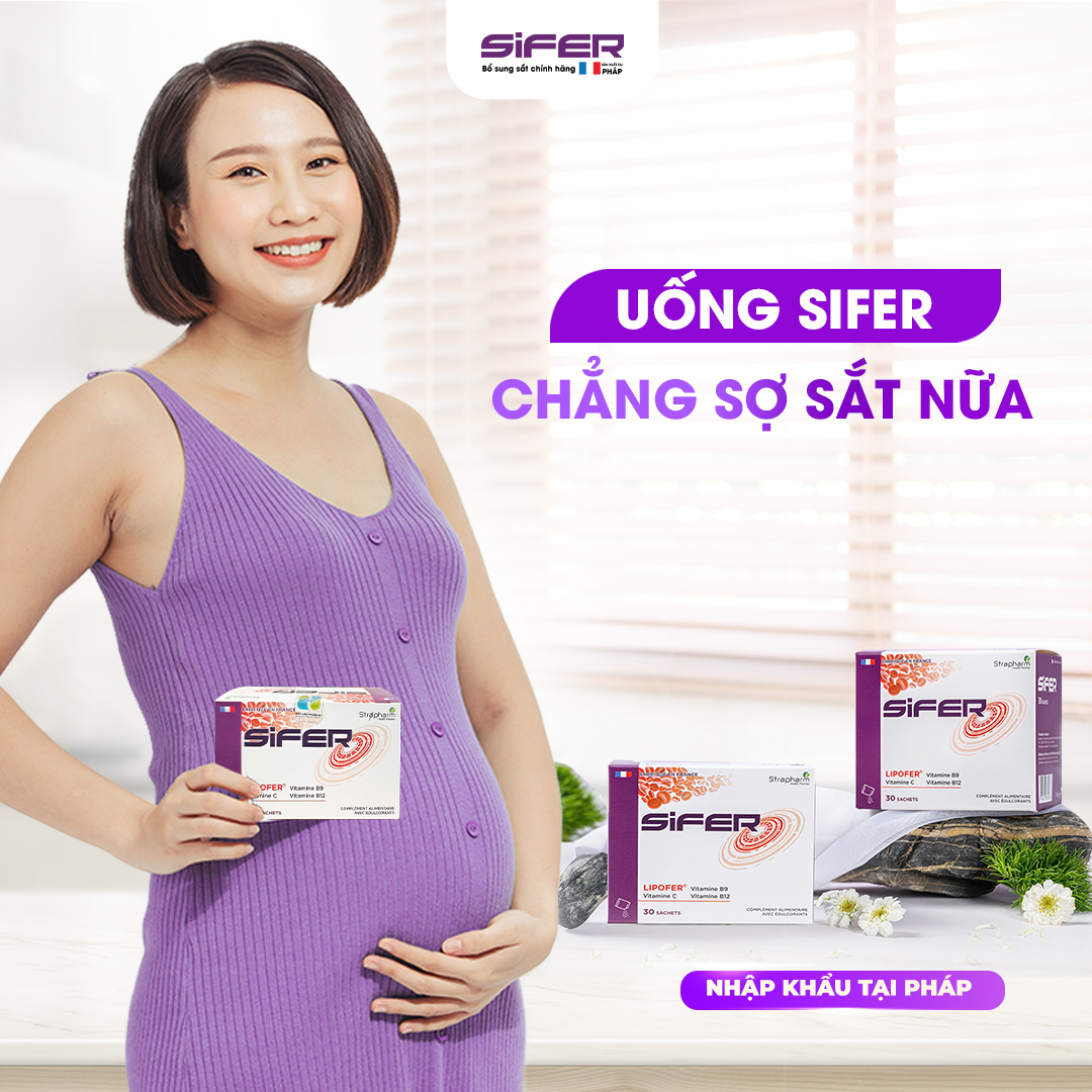 Thực phẩm bảo vệ sức khỏe bổ sung sắt SIFER (Hộp 30 gói)