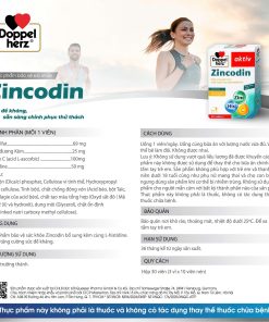 TPBVSK Zincodin bổ sung kẽm hỗ trợ tăng sức đề kháng