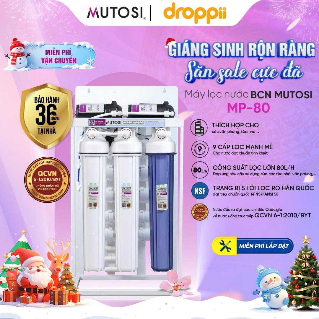 Máy lọc nước bán công nghiệp MUTOSI 80L/h MP-80