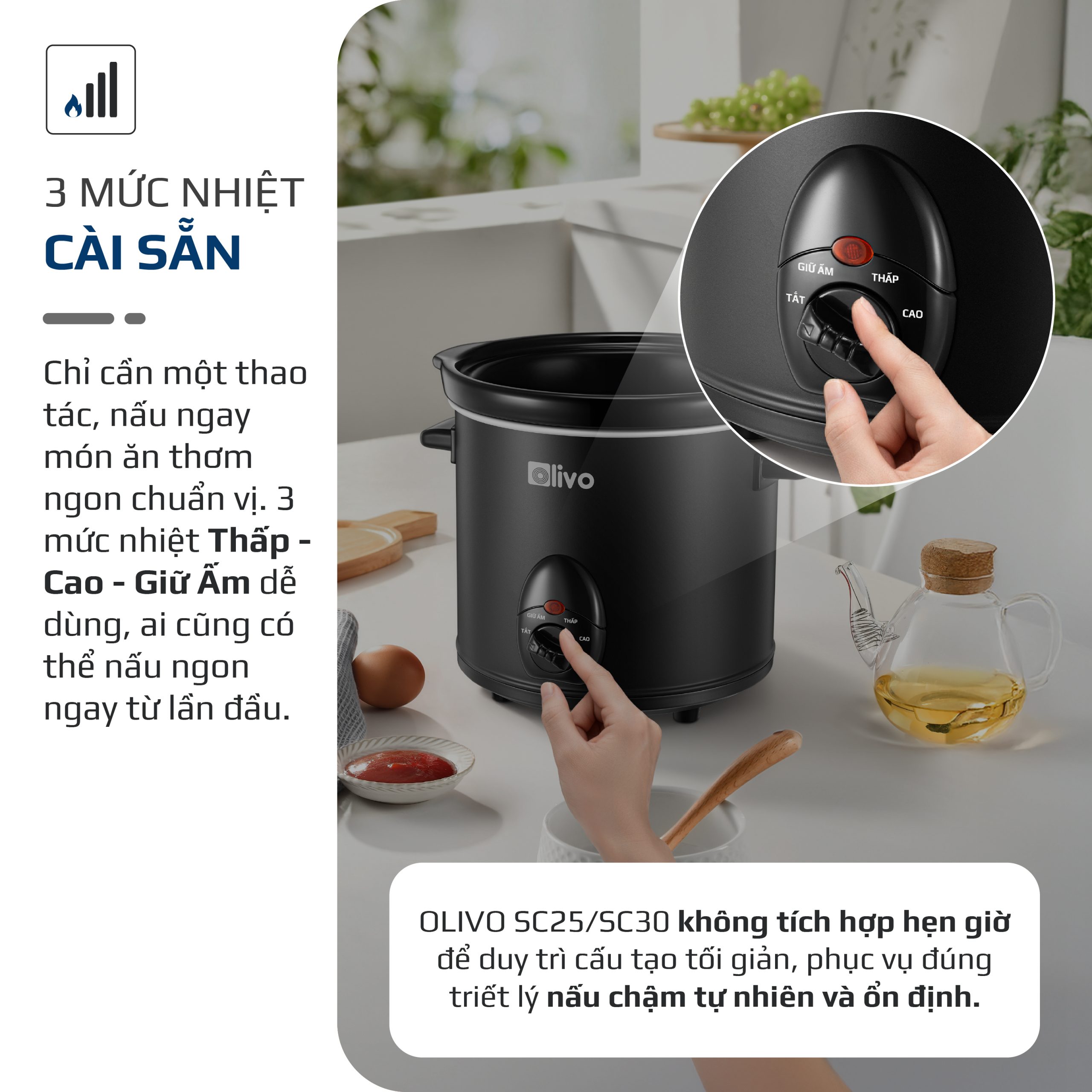 Nồi nấu chậm OLIVO SC30