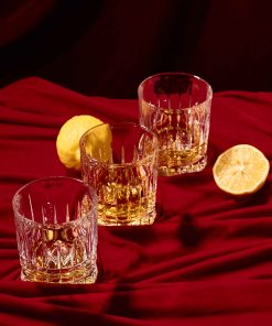 Cốc uống nước thấp ly Whisky pha lê Bohemia Royal Crystal Set 6 ly – Model : Pina