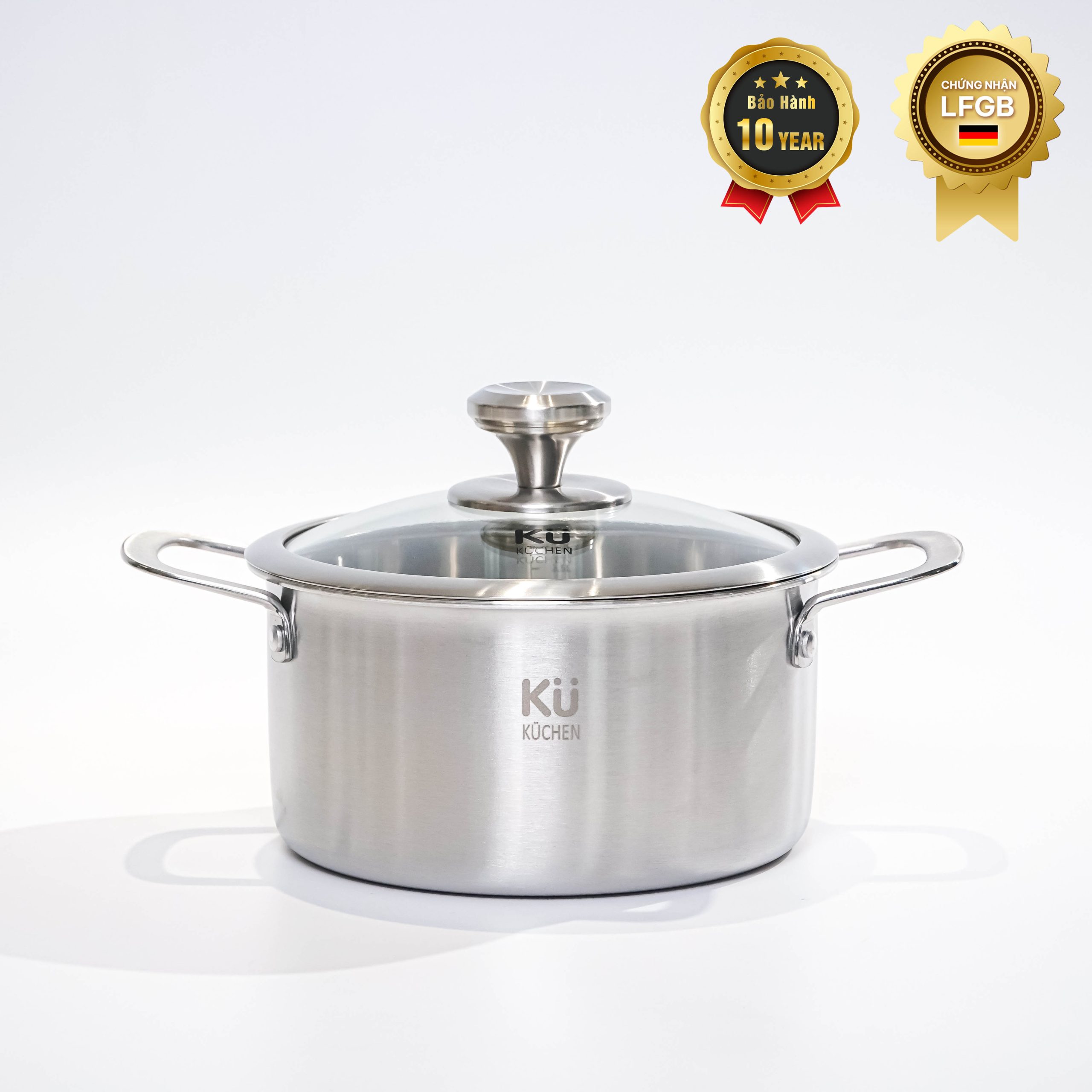 Nồi inox cao cấp KU 3326 size 20 có nắp (LFGB)