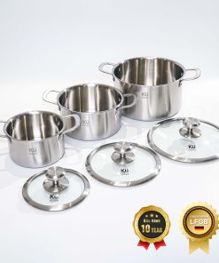 Nồi inox cao cấp KU 3326 size 20 có nắp (LFGB)
