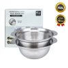Set rổ – chậu 2 món 23cm inox 304 mã SW-021-1