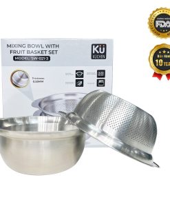 Set rổ – chậu 2 món 31cm inox 304 mã SW-021-3