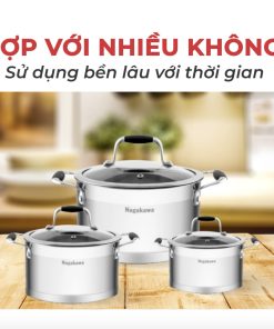 Bộ nồi inox Nagakawa Fuyu NAG1354