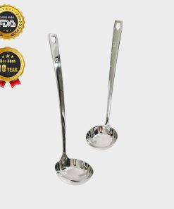 Sét 2 muỗng/muôi/vá nguyên khối inox 304 mã SK-SP1-1/SK-SP1-2