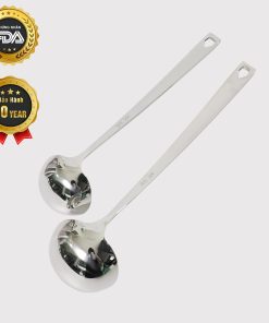 Sét 2 muỗng/muôi/vá nguyên khối inox 304 mã SK-SP1-1/SK-SP1-2