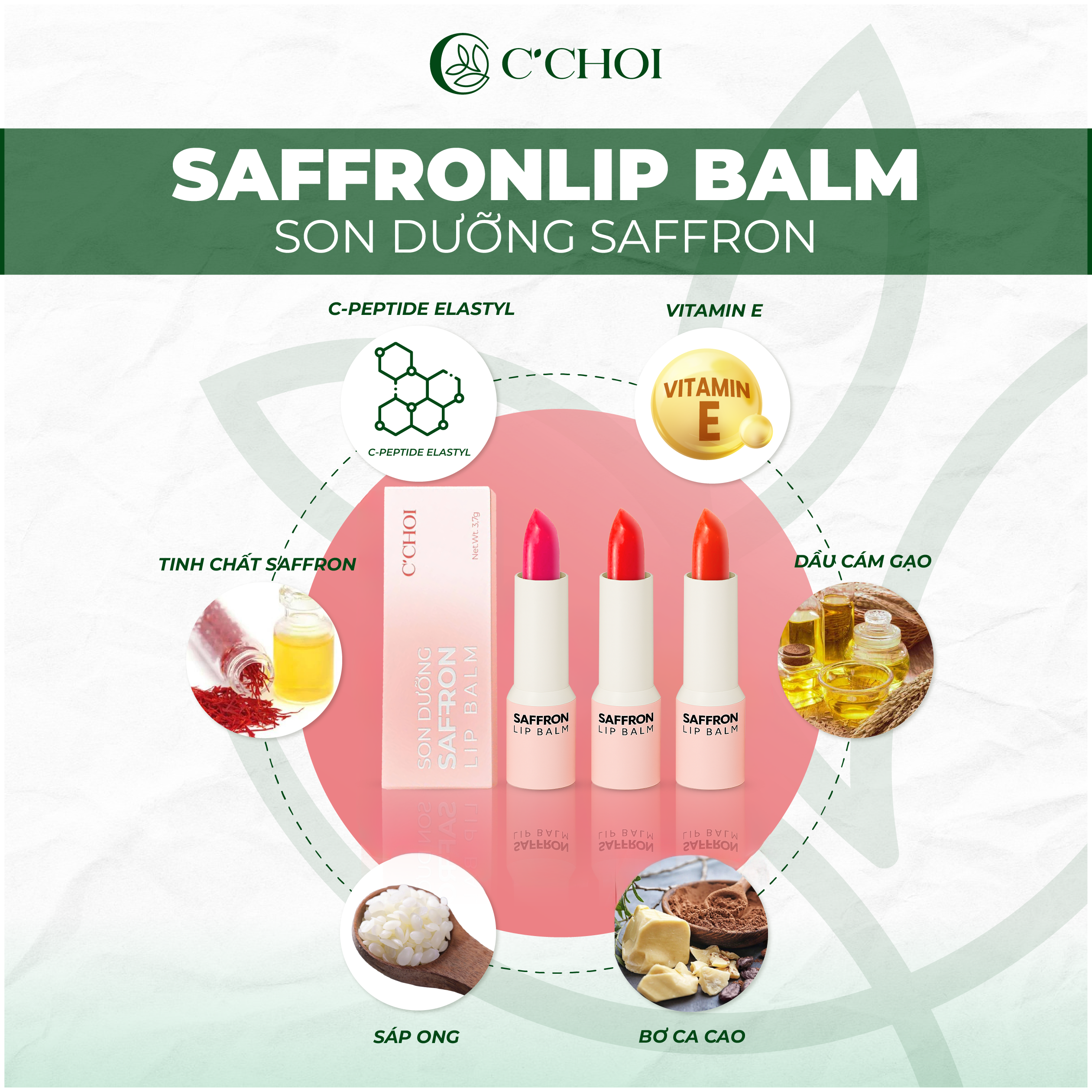 Son Dưỡng Saffron C’Choi Có Màu