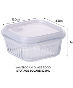 Hộp đựng thực phẩm thủy tinh Wavelock V 525ML_364364