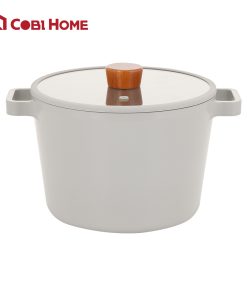 Nồi Hàn Quốc sâu lòng FIKA Reserve 22cm, đáy từ toàn bộ, nắp kính, màu xanh xám_365133