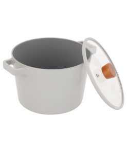 Nồi Hàn Quốc sâu lòng FIKA Reserve 22cm, đáy từ toàn bộ, nắp kính, màu xanh xám_365133